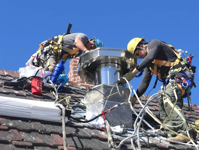 Protective chimney cap installed by Irvine Chimney Sweep in Irvine, CA