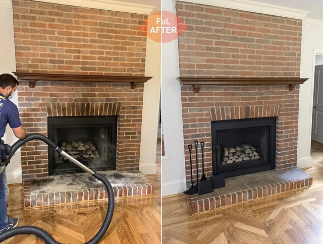 Irvine Chimney Sweep carefully sanitizing a fireplace in Irvine, CA