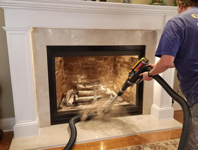 Fireplace cleaning performed by Irvine Chimney Sweep in Irvine, CA