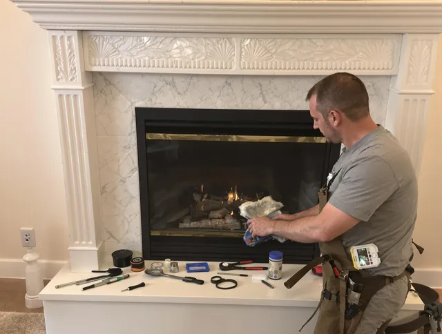 Irvine Chimney Sweep performing fireplace maintenance in Irvine, CA