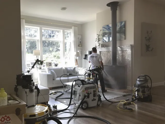 Soot removal service by Irvine Chimney Sweep for a fireplace in Irvine, CA
